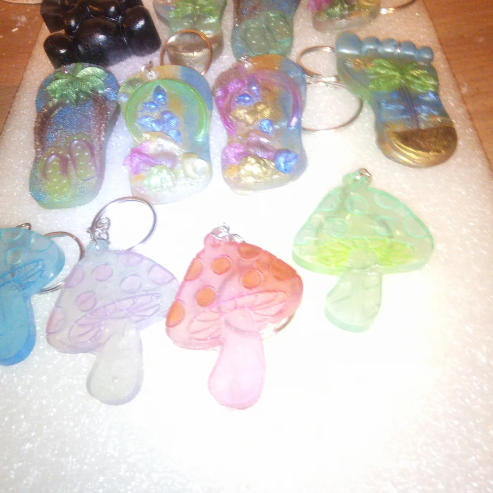 Colorful Mushroom Keychains - Picture 1 of 1
